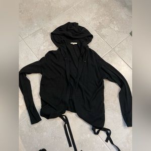 Garage waffle hooded cardigan style sweater